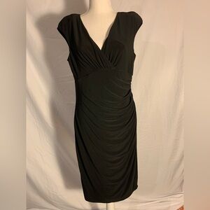 Lauren Ralph Lauren Black V Neck Wrap Dress